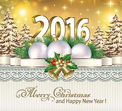 25个精美的新年和圣诞素材：Christmas and new year, holidays vector backgr